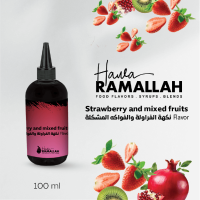 نكهة بطعم فراولة وفواكة مشكلة